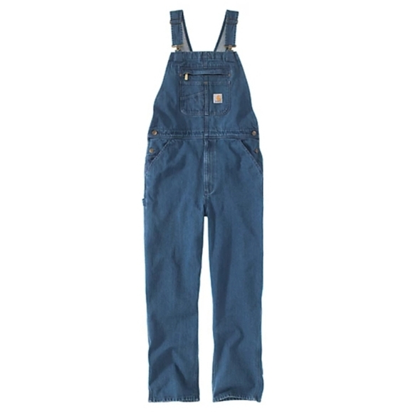 Carhartt Mens Denim 100% Cotton Overalls Blue Size 36 - Picture 6 of 11